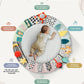Suihuooo Baby Play Mat Activity Gym,6 Developmental Zones Tummy Time Mat, Foldable Wooden Baby Play Gym With 7 Detachable Sensor