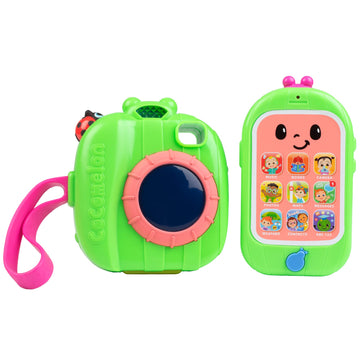 CoComelon Musical Cell Phone & Camera 2-Pack - Interactive Pretend Tech Learning Toy w/ Lights, Sounds & Music - Officially Lice