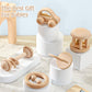 5 Pieces Wooden Baby Toys Wooden Toys for Babies 0-6-12 Months Wood Toys Rattles with Bells Montessori Wood Baby Push Car Wooden