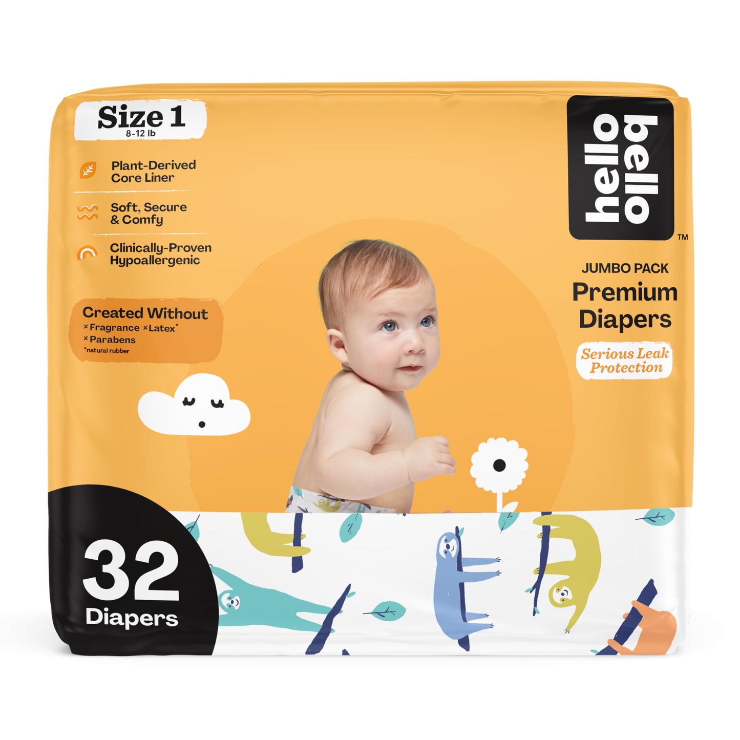 Hello Bello Premium Baby Diapers Size 1 I 32 Count Of Disposable, Extra-Absorbent, Hypoallergenic Baby Diapers With Snug And Com
