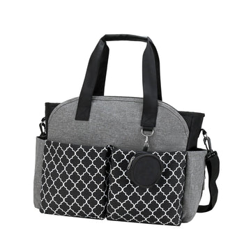 LOOM TREE Multifunctional Baby Diaper Mummy Changing Bag Handbag for Diaper Keys Phone Black Gray | Strollers & Accessories | St