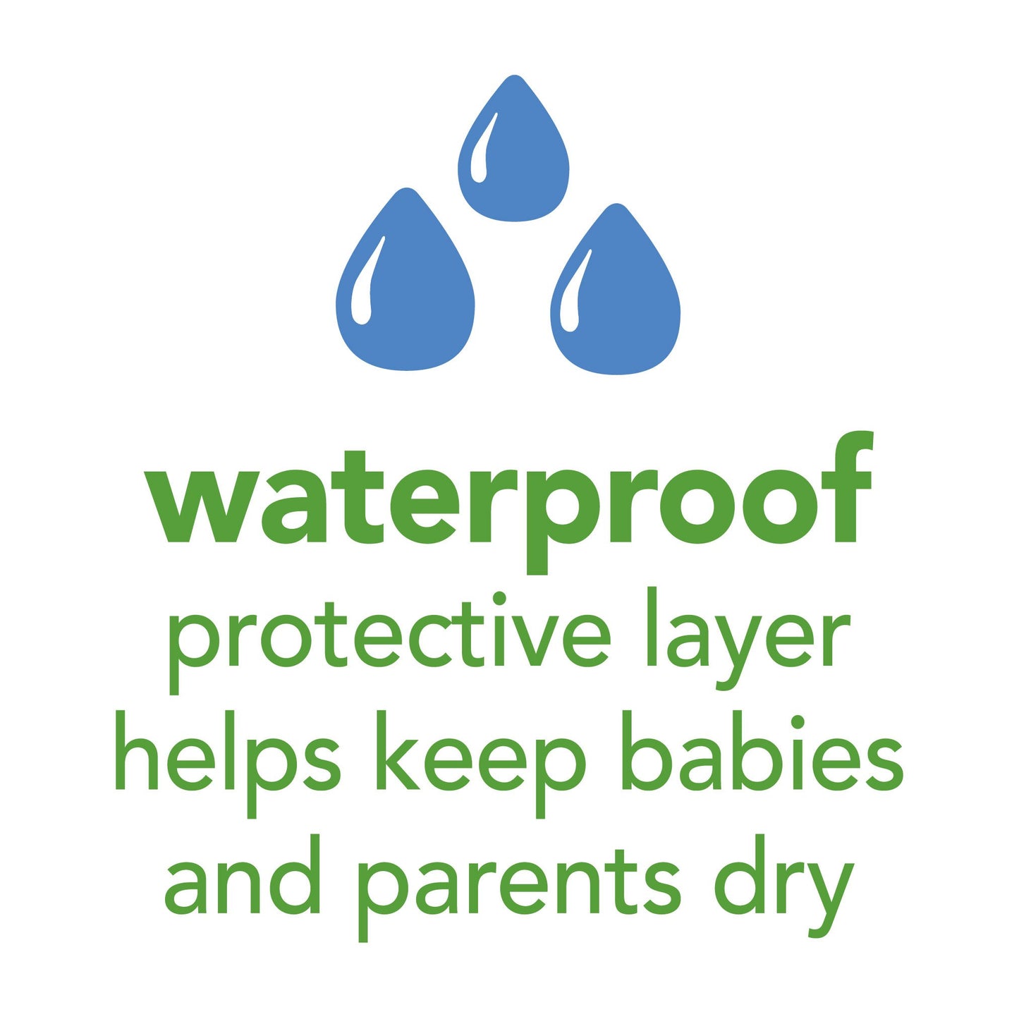 green sprouts Stay-dry Baby Bibs (10 pack) Waterproof protection, Adjustable hook-&-loop closure, Machine washable
