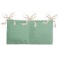 PATIKIL Bedside Hanging Bags, Cotton Milk Bottle BibStorage Bag 2 Pockets Nursery Organizer for Bed, Green