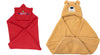 CTMKIDS Baby Wrap with Cap for Kids 74x74 cm  Red & Baby Hooded Cum Wrap Blanket for Kids 92x66 cm  Camel