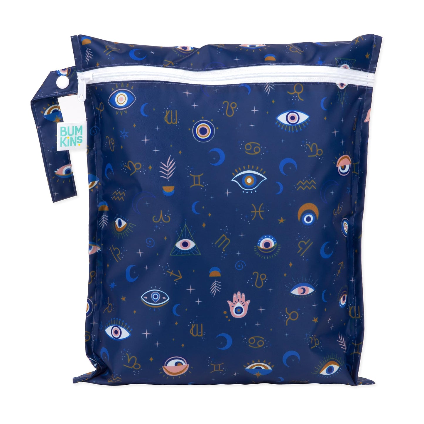 Bumkins Waterproof Wet Bag for Baby, Travel, Swim Suit, Cloth Diapers, Pump Parts, Pool, Gym Clothes, Toiletry, Hook to Stroller