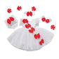 Fairy Dolls Baby Girls Frock Set With Headband, Shoes And Bloomer (White, 12_Months)
