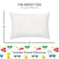 Youth Pillow With Pillowcase 16X22, Soft Jumbo Toddler Pillow, Kids Pillow & Hypoallergenic Pillow Case - Best Kids Pillows For