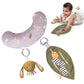 Taf Toys Tummy Time Training Set, Tummy Time Development cushion 0-3 months,Rattle Bunny, Crinckle Leaf Toys Development, Newbor