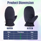 Fynnsure Toddler Mittens Baby Waterproof Snow Gloves Kids Ski Snow Gloves Cold Weather Mittens For Boys Girls Solid Navy&Gray 1-