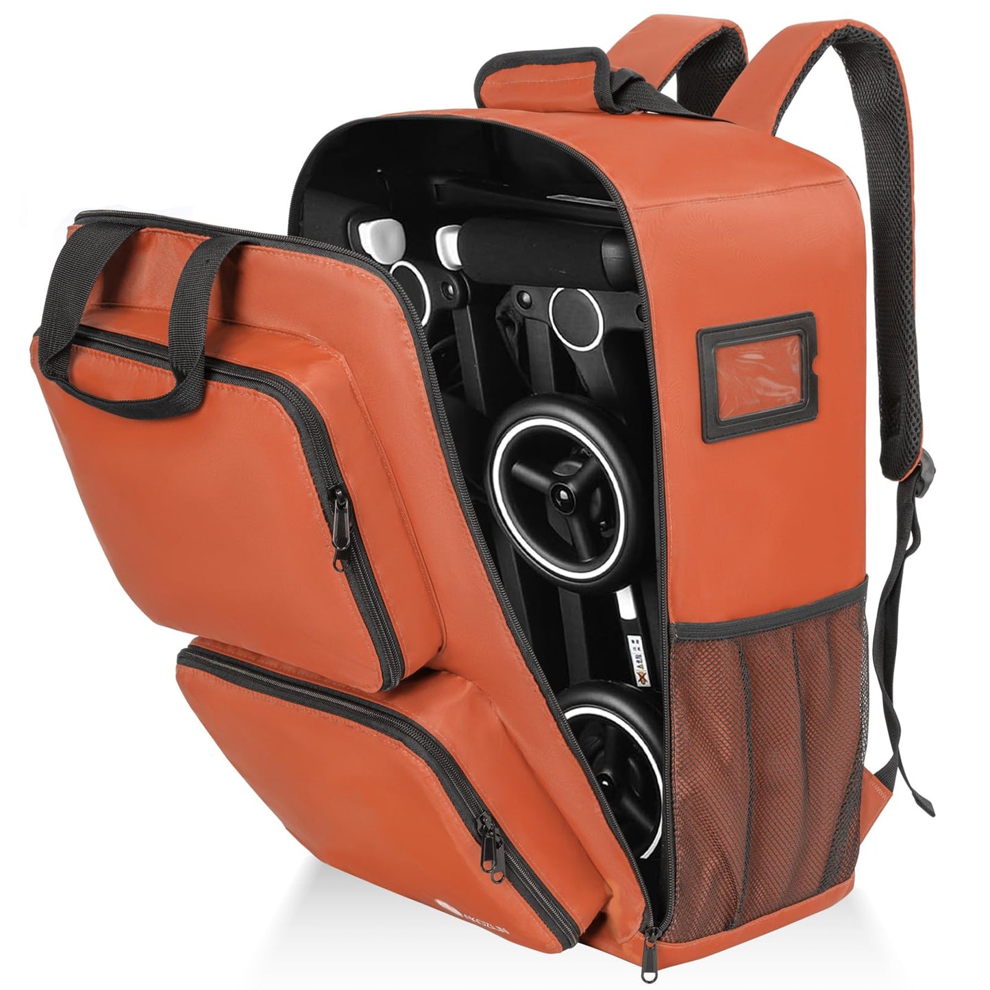 Akozlin Foldable Stroller Travel Bag Backpack - 14.2'X8.7'X20.5' Compatible With Gb Pockit+ & Air - Orange