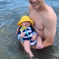 Uideazone Baby Toddler Boys And Girls Long Sleeve Swimsuit Upf 50+ Sun Protection One Piece Swimwear Summer Beach Rashguard Bath