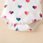 Fullfamous Newborn Baby Girl Clothes Gifts Outfits,Fall Winter Long Sleeve Romper And Pant Set Raspberry Heart 0-3 Months