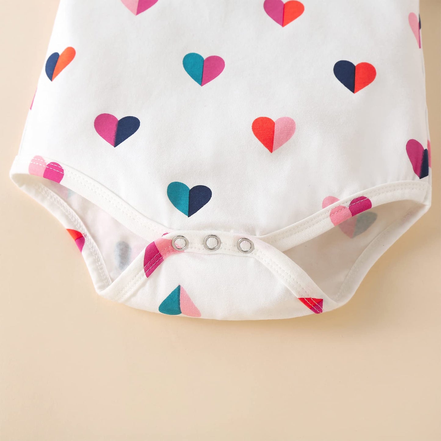 Fullfamous Newborn Baby Girl Clothes Gifts Outfits,Fall Winter Long Sleeve Romper And Pant Set Raspberry Heart 0-3 Months