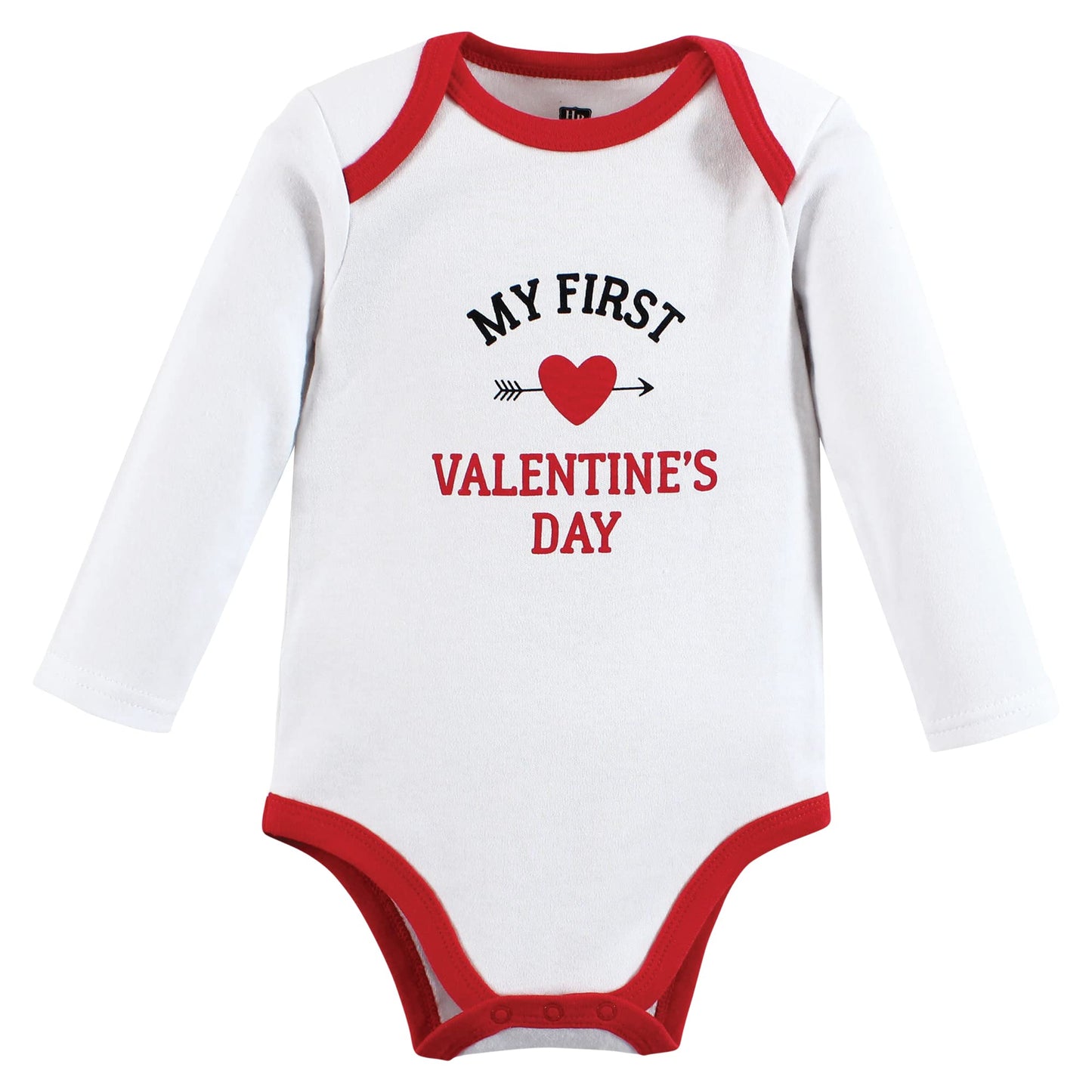 Hudson Baby Unisex Baby Cotton Long-Sleeve Bodysuits, Valentine Heartbreaker, 9-12 Months