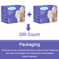 Gxxge Stay Dry Ultra Thin Disposable Nursing Pads For Breastfeeding Highly Absorbent Breast Pads Individually Wrapped 200 Count