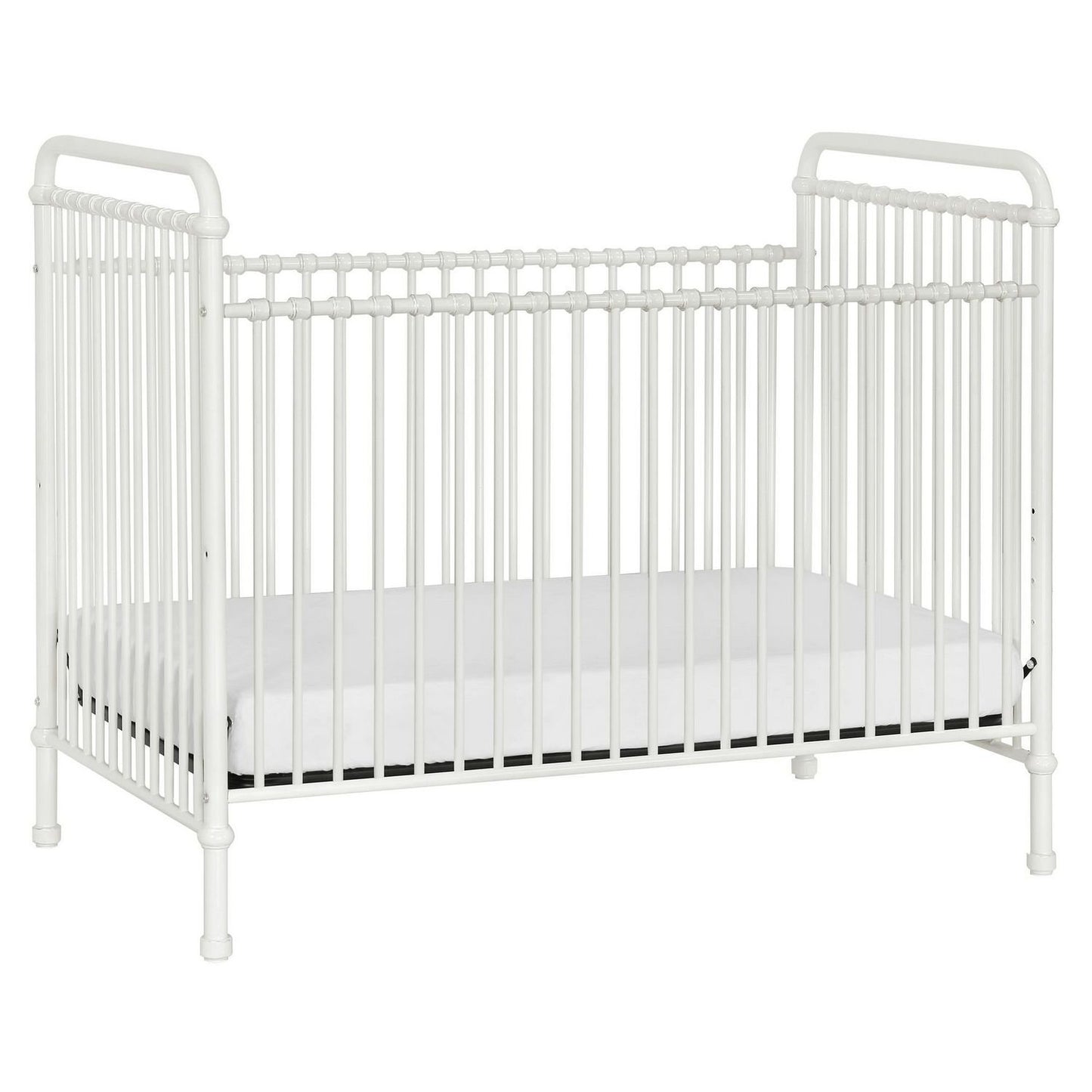 Namesake Abigail 3-In-1 Convertible Metal Crib In Washed White, Greenguard Gold Certified