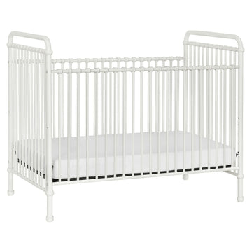 Namesake Abigail 3-In-1 Convertible Metal Crib In Washed White, Greenguard Gold Certified