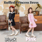 Peecabe Ruffles Toddler Girls Sweater Dress Soft Warm Long Sleeve V-Neck 2-6T Knitted Dress For Fall Winter (Black, 3T)