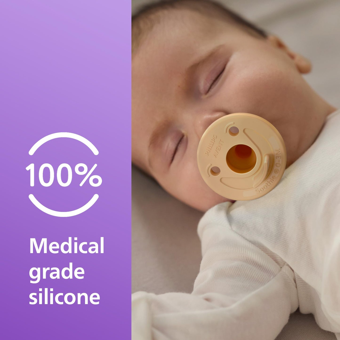 Philips Avent Soothie 0-3 Months Orthodontic Baby Pacifiers, 100% Silicone Pacifiers, One Piece, Bpa-Free, 2 Green And 2 Yellow,