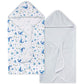 Burts Bees Baby Infant Hooded Towels Whale of a Tale Organic Cotton, Unisex Bath Essentials and Newborn Necessities, Soft Nurser