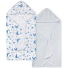 Burts Bees Baby Infant Hooded Towels Whale of a Tale Organic Cotton, Unisex Bath Essentials and Newborn Necessities, Soft Nurser