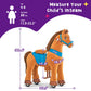 PonyCycle Ride on Horse Toys for Kids Riding Brown Horse Rocking Horse Essential Model E (with Brake/ 35.4 Height/Size 4) Ride o