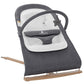 Baby Bouncer with Elegant Wood Accents, Bouncer Seat for Infants, Portable Infant Bouncer with Inner Mattress & Travel Bag