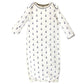 Touched by Nature Unisex Baby Organic Cotton Gowns, Prints Tribal, Preemie/Newborn