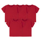 Gerber Baby Toddler 5-Pack Solid Short Sleeve T-Shirts Jersey 160 Gsm, Red, 12 Months