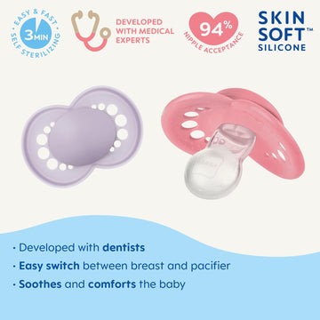 Pacifier, 16+ Months, Matte Collection, Girl 4-Count