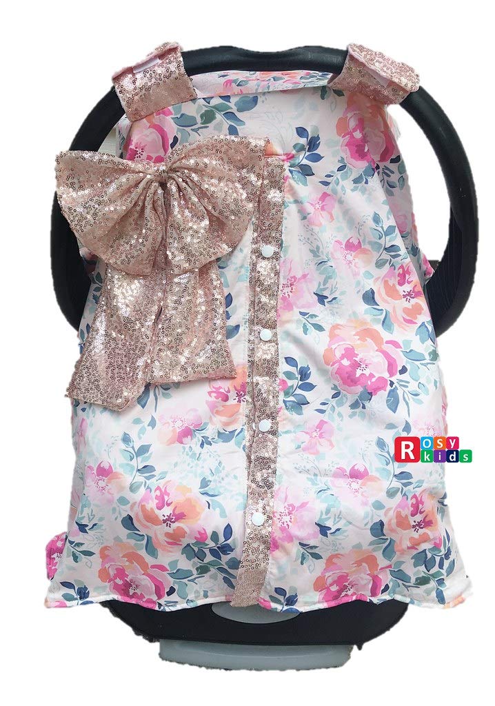 Rosy Kids Infant Carseat Canopy Cover 1Pc Wind Proof Baby Car Seat Cover, Sunshade Cover, Fits Any Model, Color25Or02