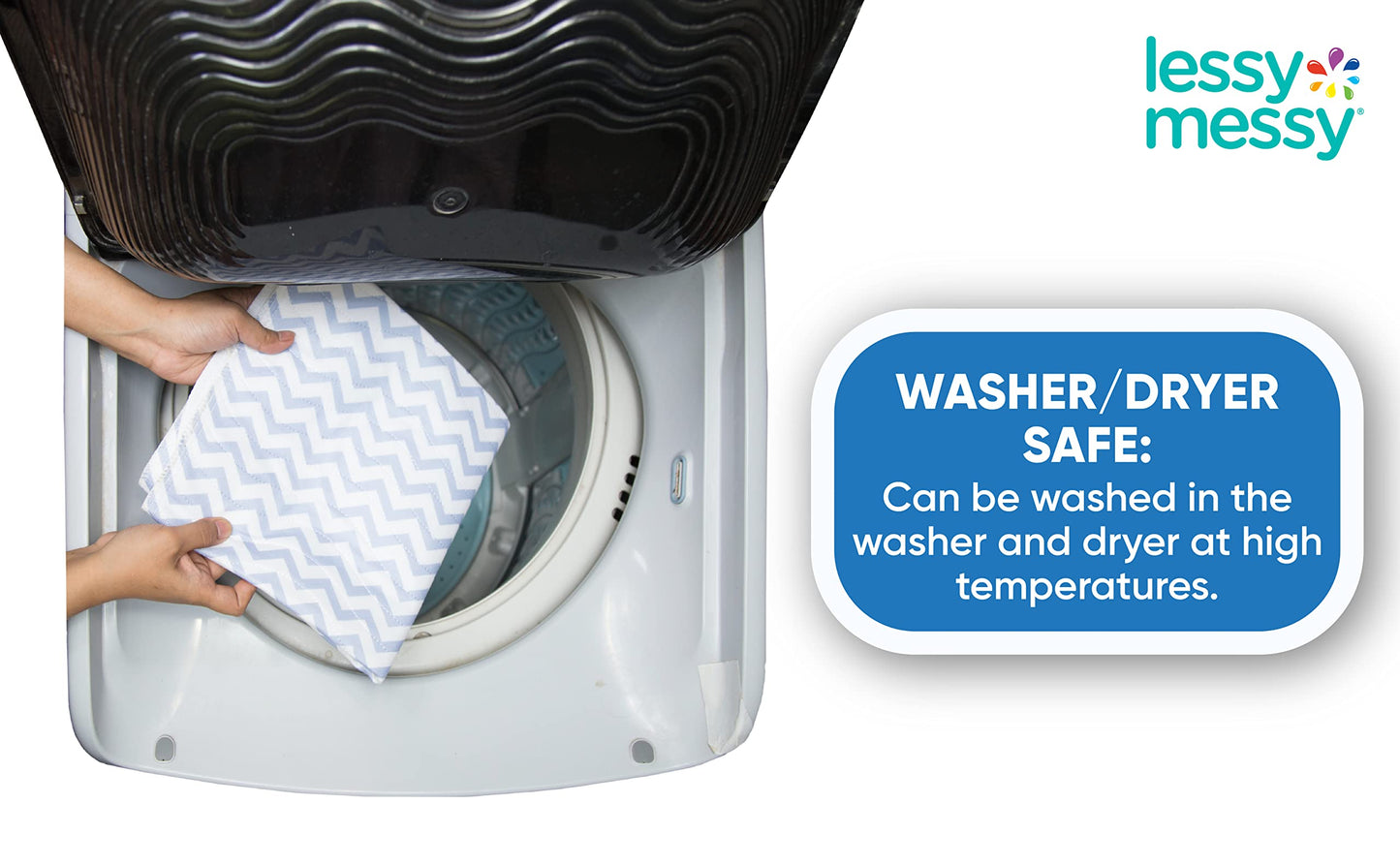 Portable Diaper Changing Mat - Extra Large Waterproof Baby Changing Pad | Machine Washable & Dryer Safe | Wipeable Surface For E