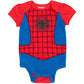 Marvel Avengers Spider-Man Captain America Captain Newborn Baby Girls Bodysuit And Headband Captain Marvel, Captain America, Spi