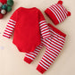 Fullfamous My First Christmas Baby Girl Boy Clothes Outfits Red Christmas 12-18 Months