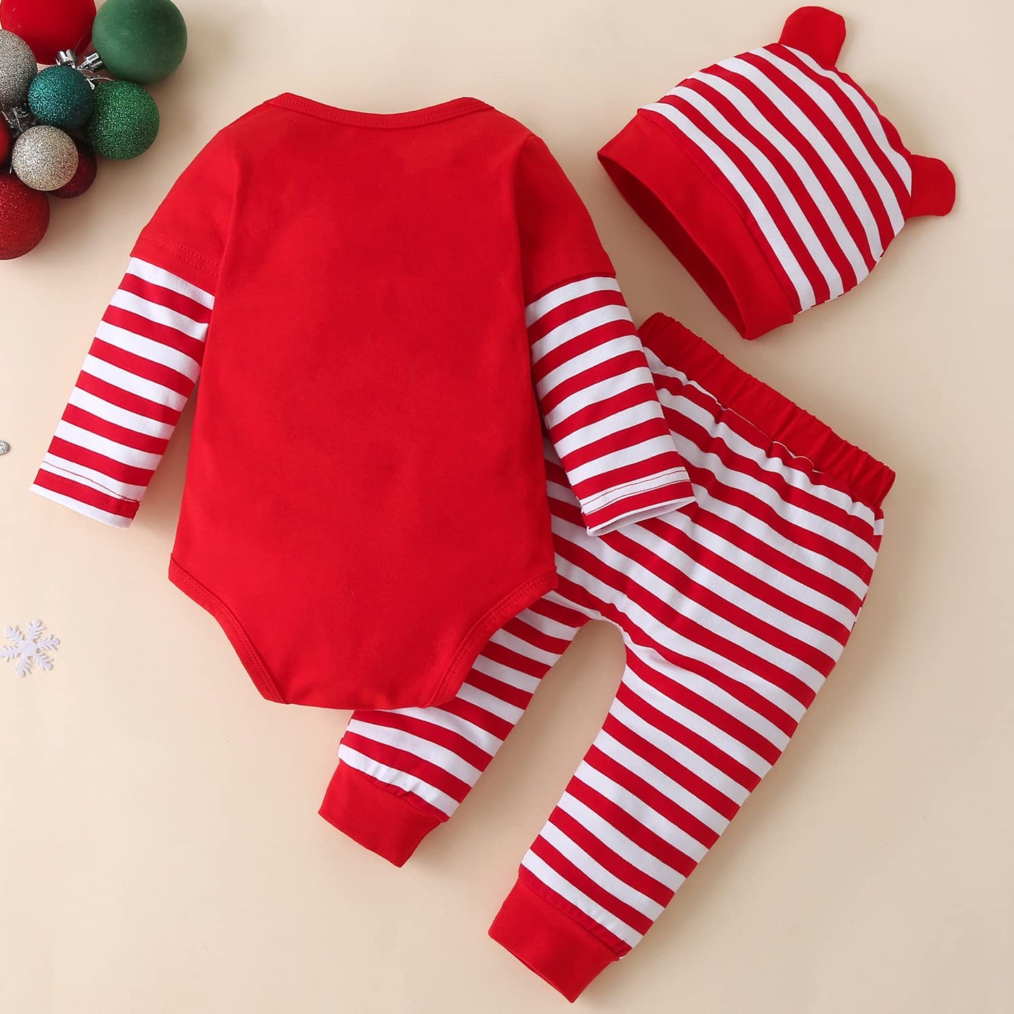 Fullfamous My First Christmas Baby Girl Boy Clothes Outfits Red Christmas 12-18 Months