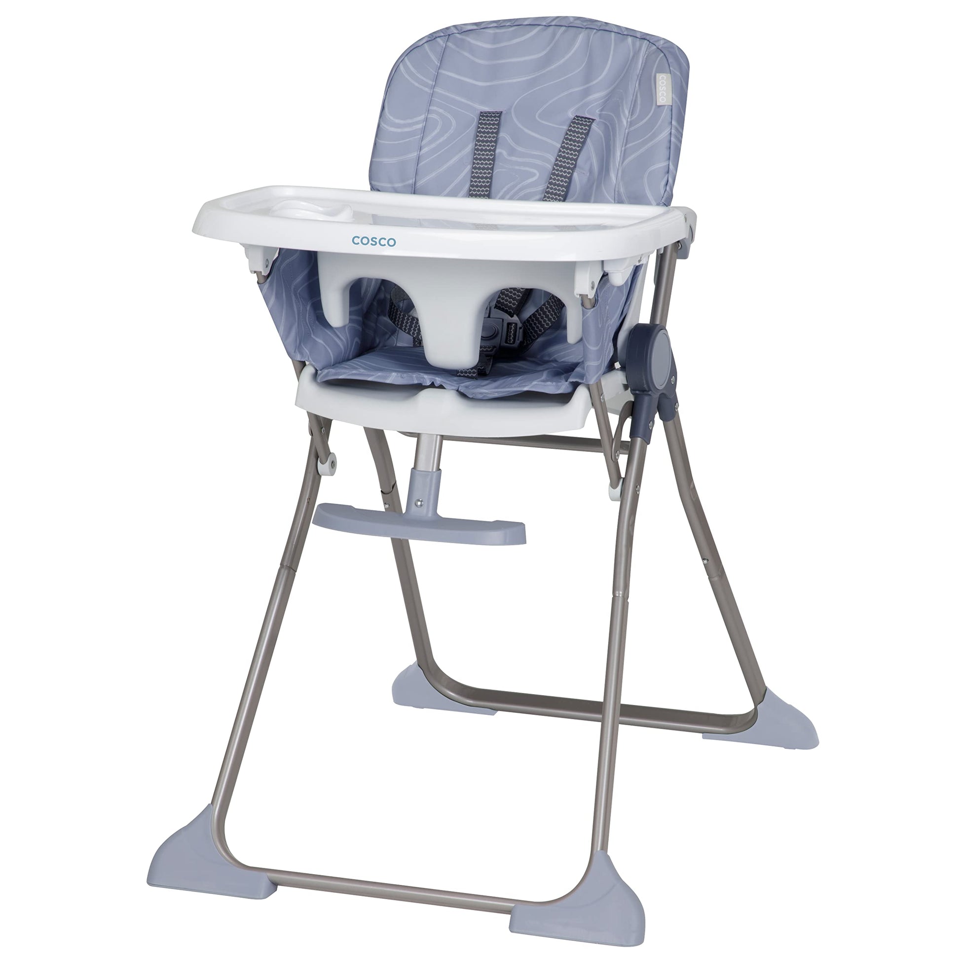 Cosco Simple Fold Adjustable High Chair, Folds Flat and Stands on its own, Making it Easy to Store or take on The go, Organic Wa