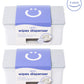 Ubbi Set Of 2 Baby Wipes Dispensers With Weighted Plates And Secure Seals, Nursery And Baby Registry Essential To Keep Wipes Fre