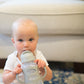 Dr. Brown'S Milestones Wide-Neck Sippy Straw Bottle With 100% Silicone Handles And Weighted Straw, 9 Oz/270 Ml, Gray & Green, 6M