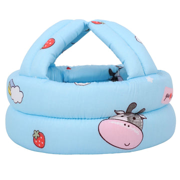 Children Baby Infant Toddler No Bumps Safety Helmet Head Cushion, Blue Cow Baby