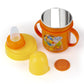 Nabhya Hippo Stainless Steel Baby Spout Sipper Cup for Kids Age 3 Months to 18 Months 250 ML (Orange  250 ML)
