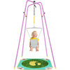 EL&ITWings Baby Jumper with Stand, Height-Adjustable Baby Jumpers and Bouncers, Baby Exerciser Suitable for 6-24 Months,Wise Gif