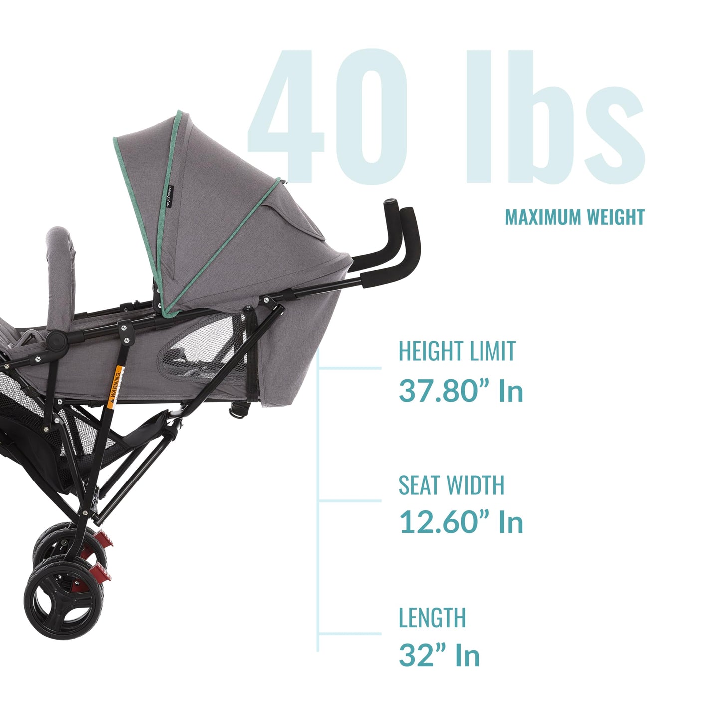 Dream On Me Vista Moonwalk Baby Stroller In Mint, Lightweight Infant Stroller With Compact Fold, Multi-Position Recline Umbrella