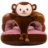 Baby Support Seat, Cute Baby Sofa Chair For Sitting Up, Comfy Plush Infant Seats (Monkey,W17.5 X H17.5)