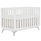 SweetPea Baby Dream On Me Ultra Modern 4-in-1 Convertible Crib in White, Greenguard Gold Certified, 3 Mattress Height Settings, 