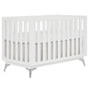 SweetPea Baby Dream On Me Ultra Modern 4-in-1 Convertible Crib in White, Greenguard Gold Certified, 3 Mattress Height Settings, 