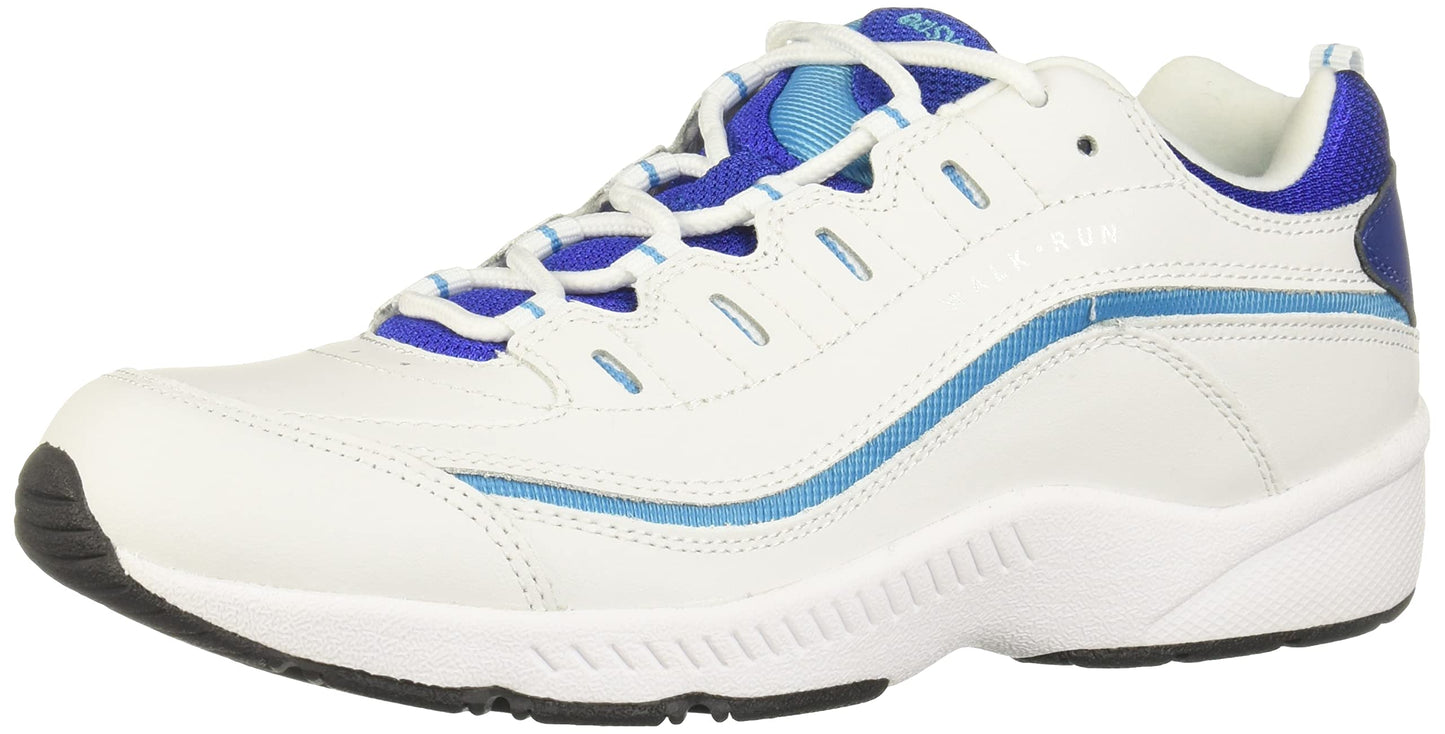 Easy Spirit Womens Romy Sneaker, Whitered, 95 X-Wide