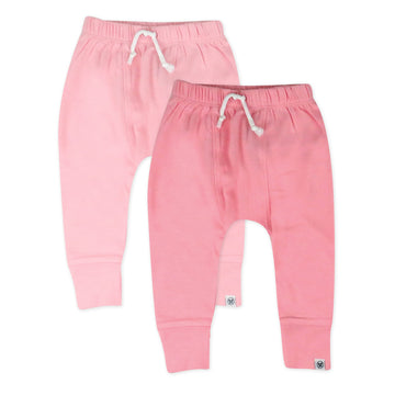 Honestbaby Multipack Honest Pants Joggers Pull On 100% Organic Cotton For Infant Baby And Toddler, Boys, Girls, Unisex, Strawber