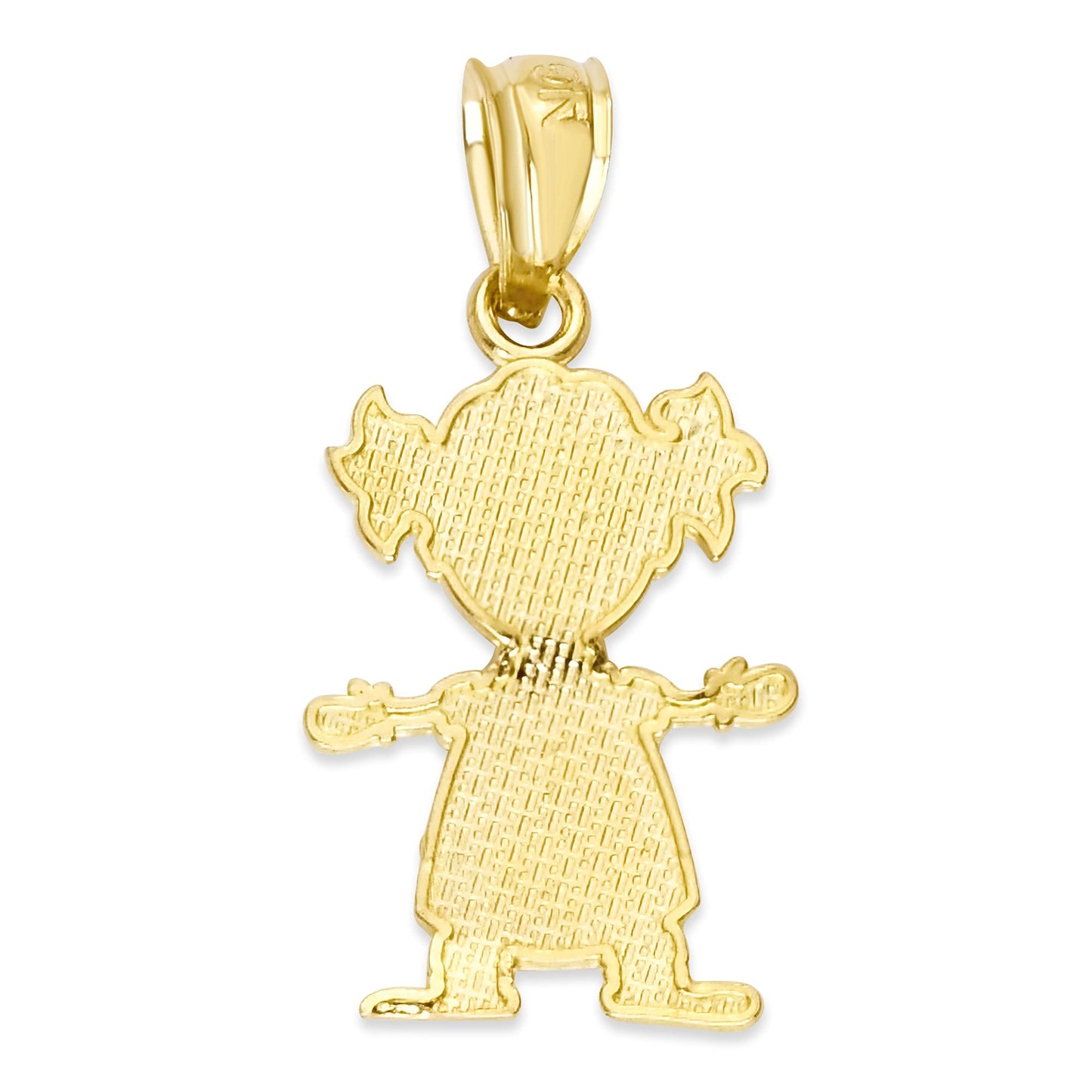 10K Solid Gold Newborn Girl Pendant, Young Child Jewelry, Baby Shower Gifts For New Moms