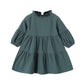 Toddler Kids Baby Girl Dress Lantern Long Sleeve Solid Color Casual Dresses Girls Fall Winter Outfit Clothes (18-24 Months, Gree