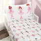 Everyday Kids Toddler Fitted Sheet And Pillowcase Set -Born To Dance Ballerina- Soft Microfiber, Breathable And Hypoallergenic T